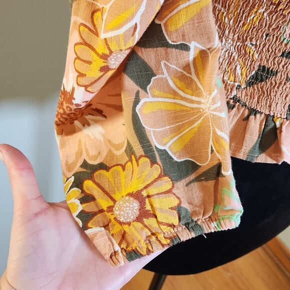 ROXY Off-the-shoulder Floral Print Top, Size Small - Picture 11 of 13